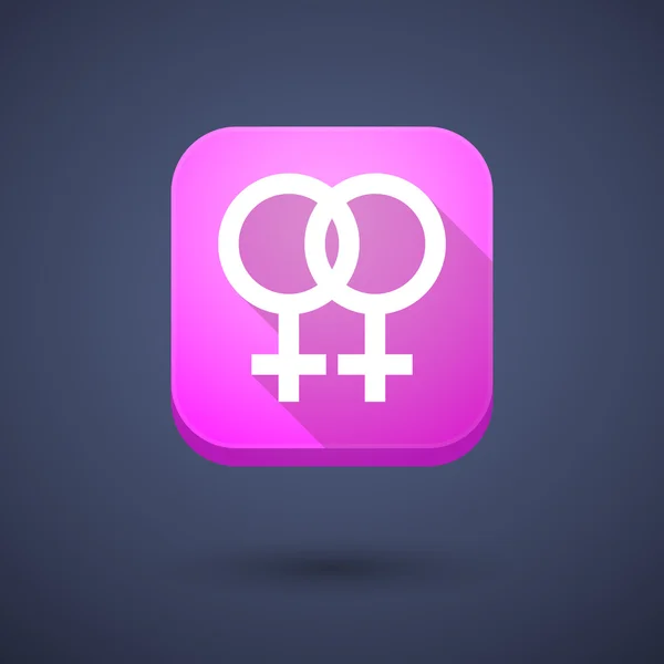 App button with a lesbian sign — Stockvector