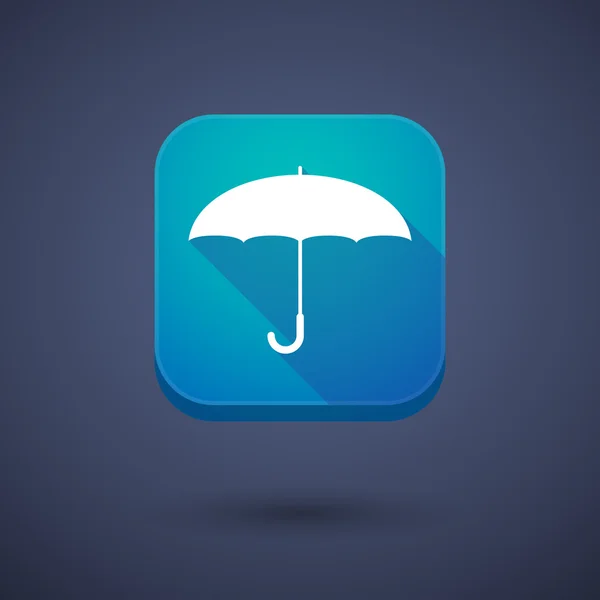 Bouton App avec un parapluie — Image vectorielle