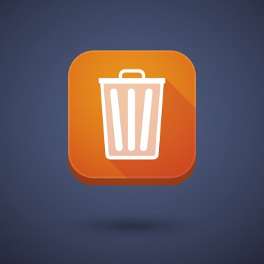 App button with a trash can