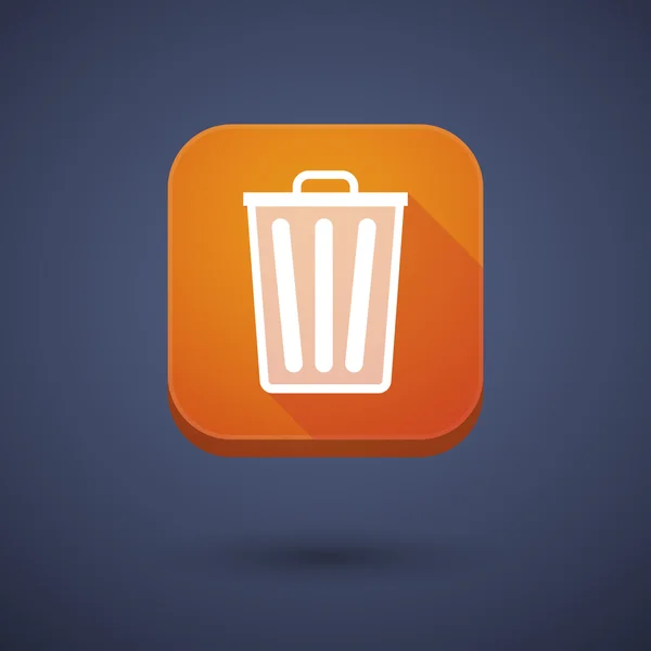 App button with a trash can — Stock Vector