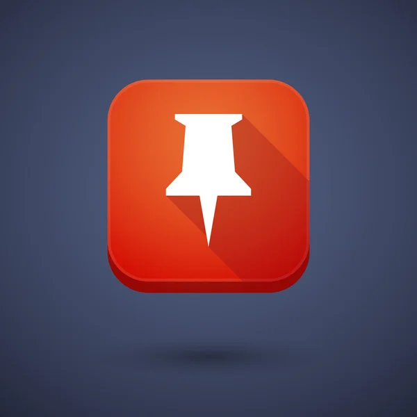 App button with a push pin — Stockový vektor