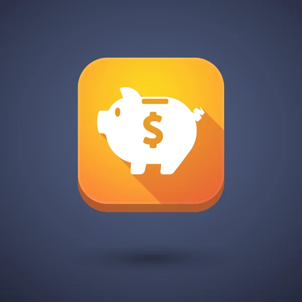 App button with a piggy bank — Stock vektor