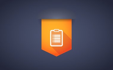 Uzun bir rapor ile gölge kurdele simgesi