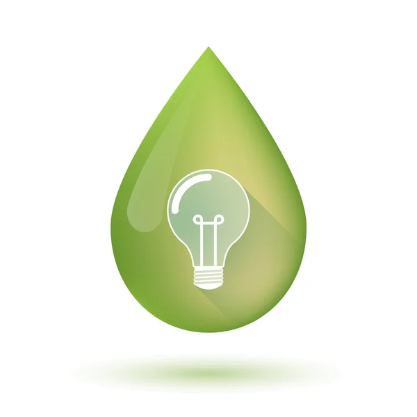 Olivový olej přetažení ikony s žárovka — Stockový vektor