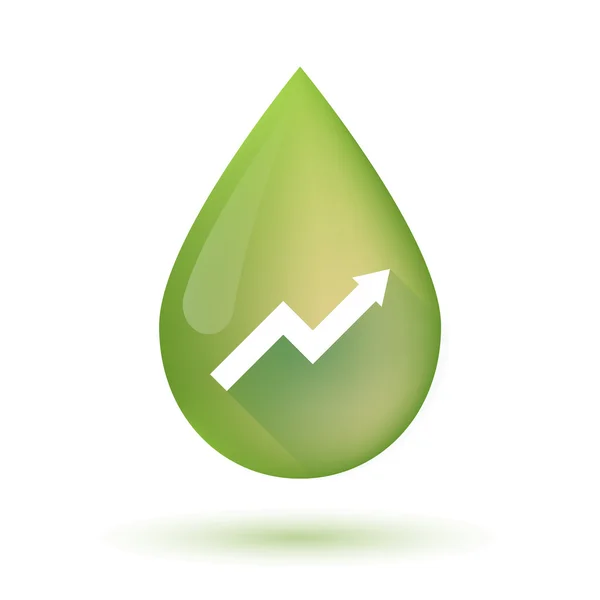 Olivový olej přetažení ikony s graf — Stockový vektor