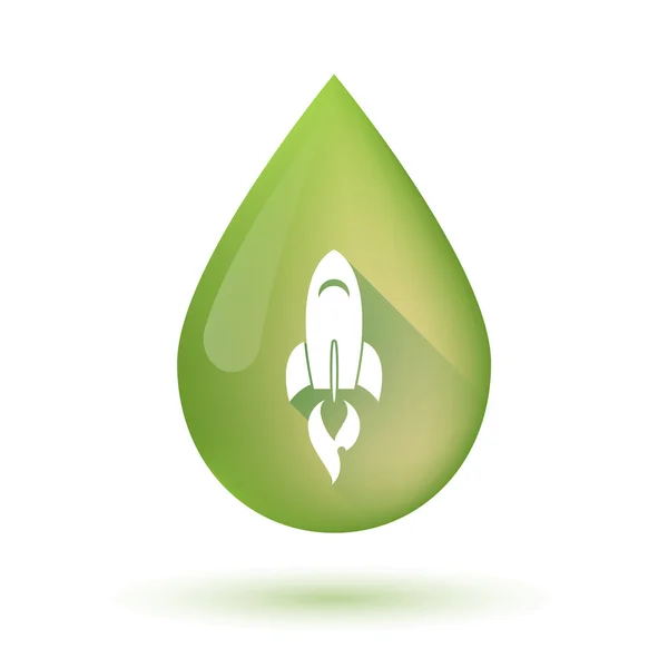 Olivový olej přetažení ikony s raketou — Stockový vektor