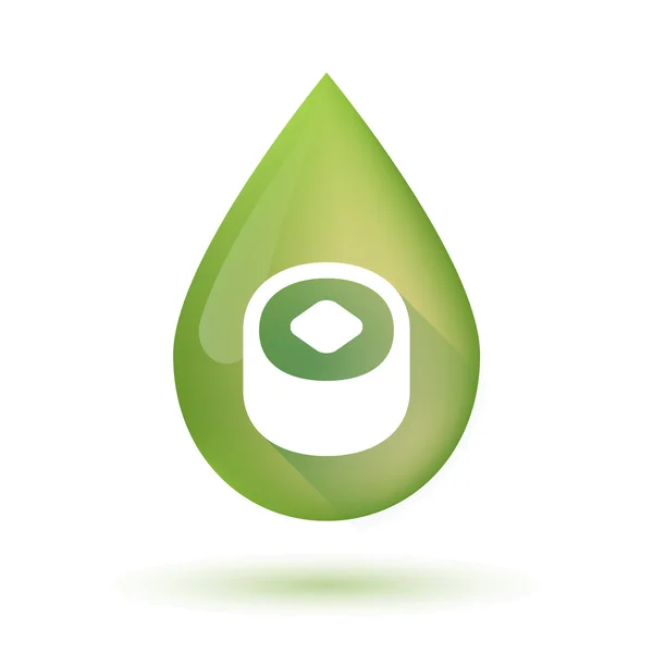 Ikona kropla oliwy z oliwek z kawałek sushi — Wektor stockowy