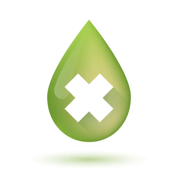 Olive oil drop icon with an irritating substance sign Royalty Free Stock Vectors