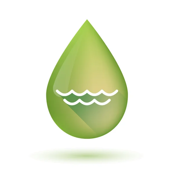 Olivový olej přetažení ikony s vodní znamení — Stockový vektor