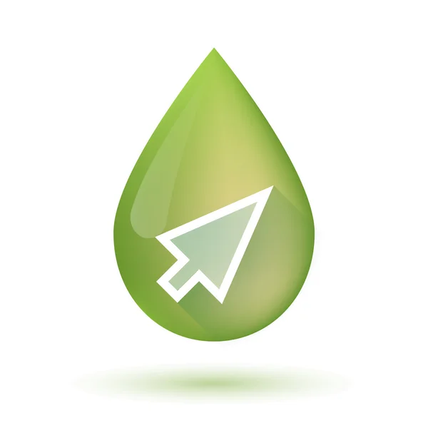 Olivolja släpp ikonen med en markör — Stock vektor