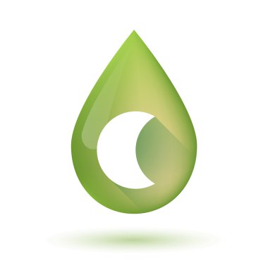 Zeytin yağı damla simgesi ile bir ay