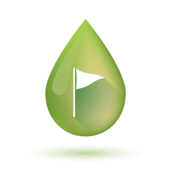 Olivový olej přetažení ikony s příznakem golf — Stockový vektor