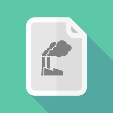 Uzun bir fabrika ile gölge belge simgesi