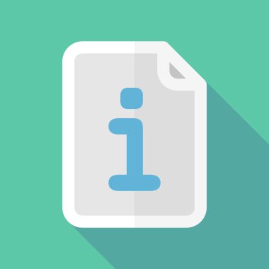 Uzun gölge belge simgesi bilgi işareti