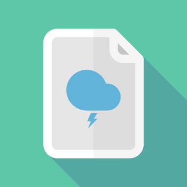 Uzun bir fırtınalı bulut ile gölge belge simgesi