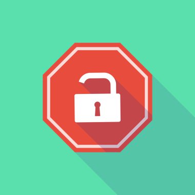 Uzun gölge stop sinyali ile kilit yastık