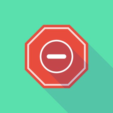 Uzun gölge stop sinyali çıkarma işareti ile