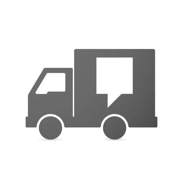 Bir araç ipucu ile izole teslimat kamyonu simgesi — Stok Vektör