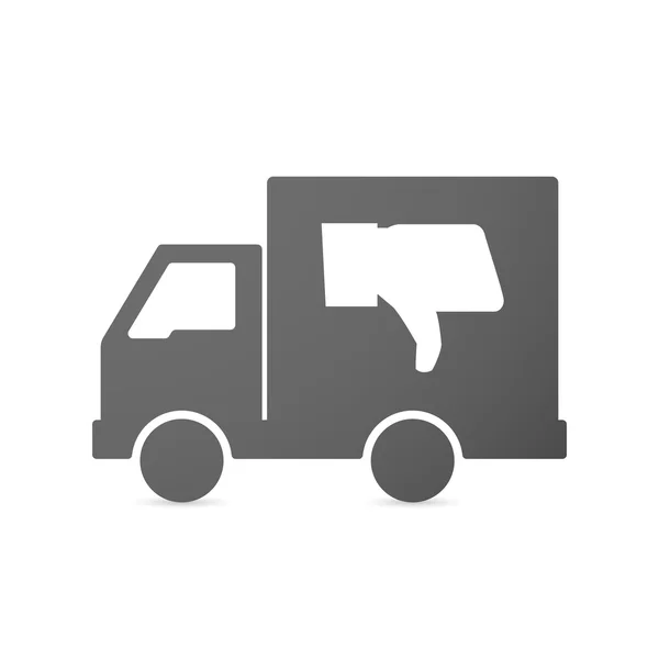 用手拇指孤立的运送卡车图标 — 图库矢量图片