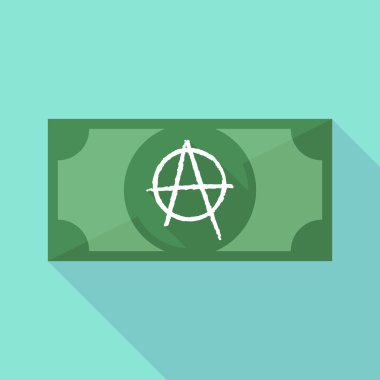 Uzun gölge banknot simgesi Anarşi işareti