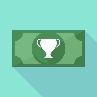 Uzun bir fincan ile gölge banknot simgesi