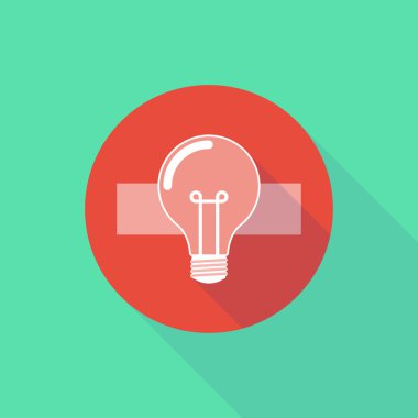 Uzun gölge bir ampul simgesi girmeyin