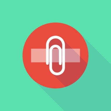 Uzun gölge bir klip simgesiyle girmeyin