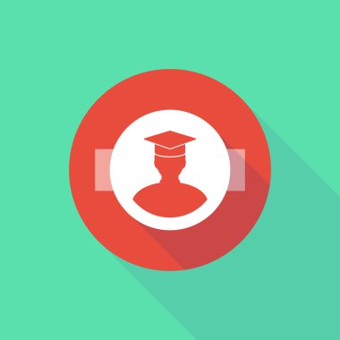 Uzun gölge bir öğrenciyle simgesini girmeyin