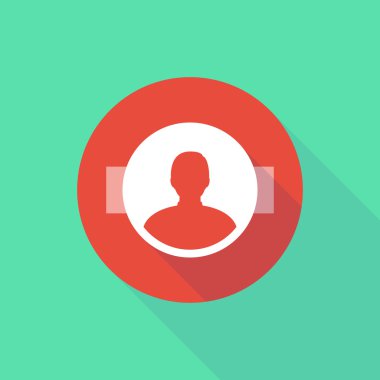 Uzun gölge bir erkek avatar ile simgesini girmeyin