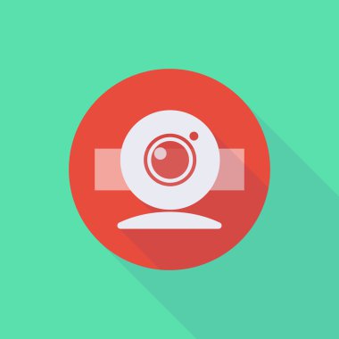 Uzun gölge ile bir web kamerası simgesi girmeyin