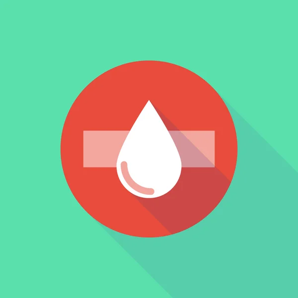 Långa skugga inte in ikonen med en droppe blod — Stock vektor