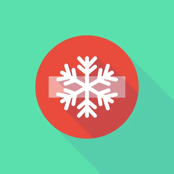 Dlouhý stín, nezadávejte žádné ikony s sněhová vločka — Stockový vektor