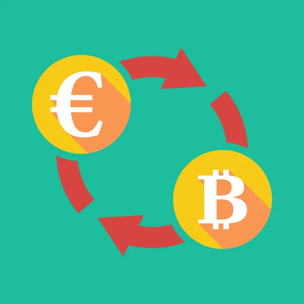 Exchange işareti bir euro simgesi ve biraz para işareti ile — Stok Vektör