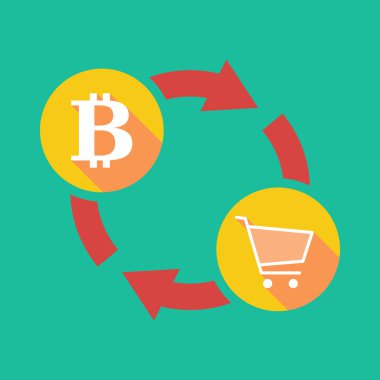 Exchange işareti biraz bozuk para işareti ve bir alışveriş sepeti ile