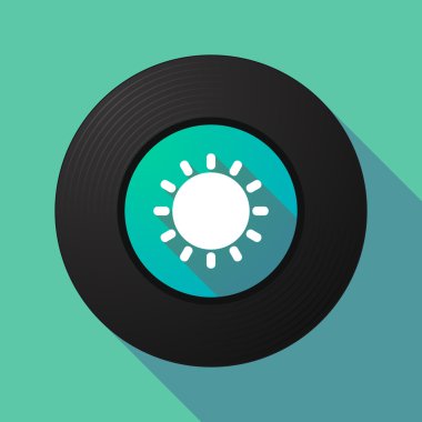 Vinil kaydı ile bir güneş