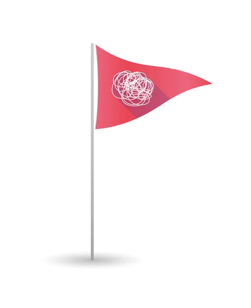 Golf flagga med en doodle — Stock vektor