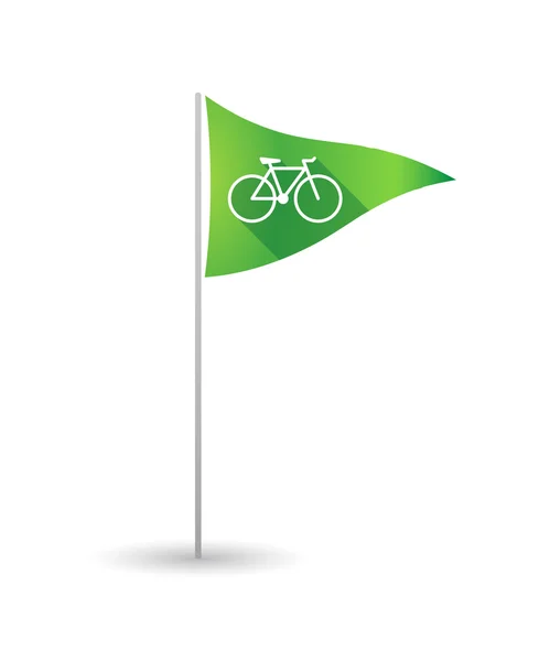 Drapeau de golf avec un vélo — Image vectorielle