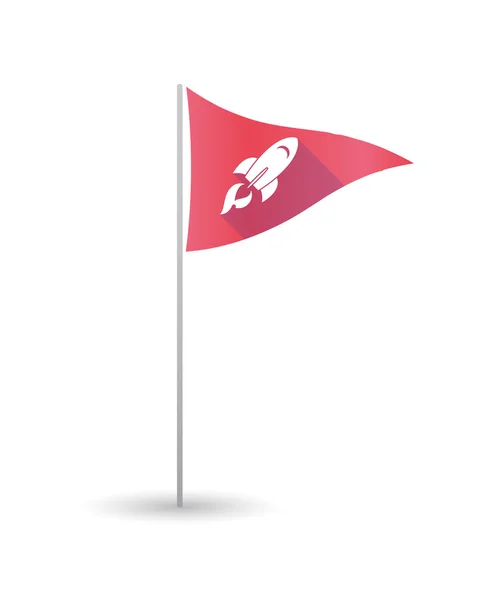 高尔夫国旗用一枚火箭 — 图库矢量图片