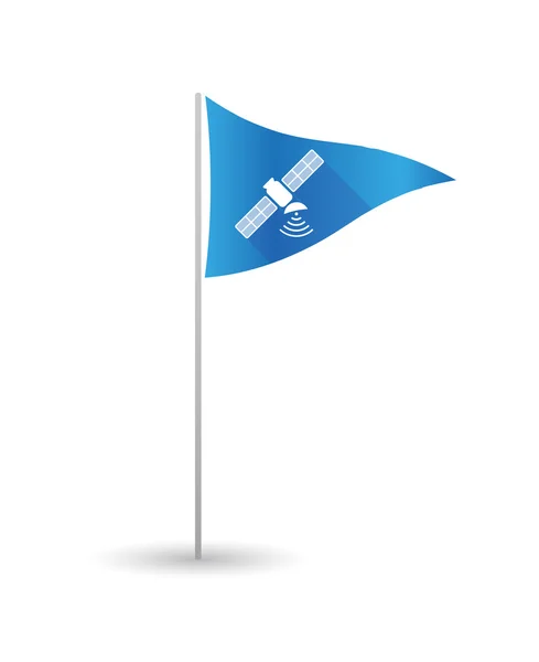 高尔夫旗子用一颗卫星 — 图库矢量图片