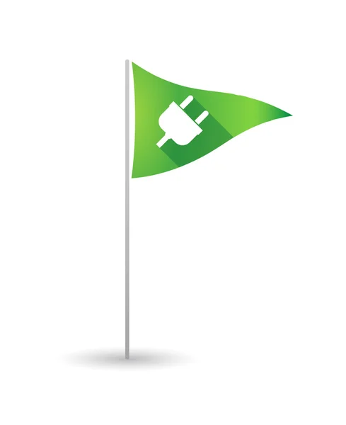 Golf flag with a plug — Stock Vector