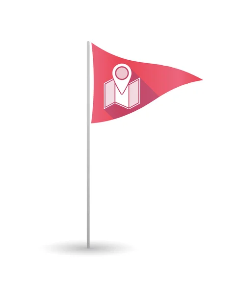 Flaga Golf z mapą — Wektor stockowy