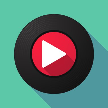 Vinil kayıt oyun işaretiyle