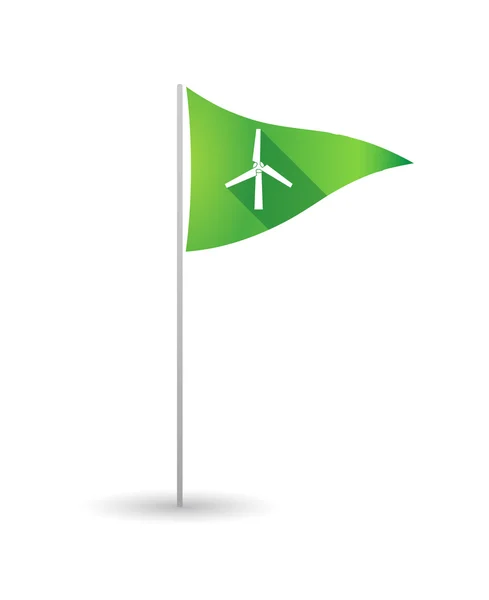 Golffahne mit Windgenerator — Stockvektor