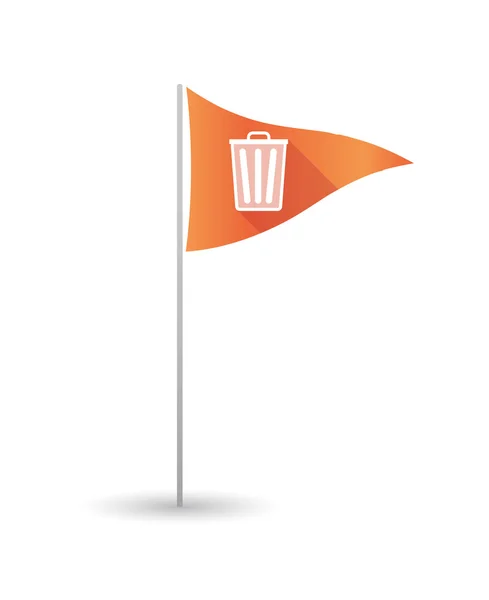 Golf vlag met een vuilnisbak — Stockvector