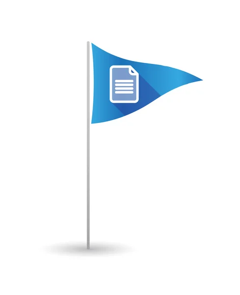 Golf vlag met een document — Stockvector