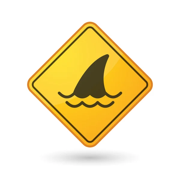 Awareness sign with  a shark fin — Stock Vector