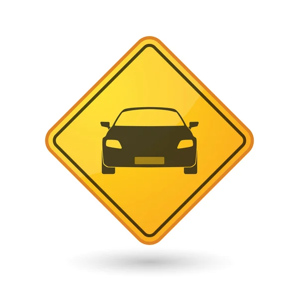 Awareness sign with  a car — Stock Vector