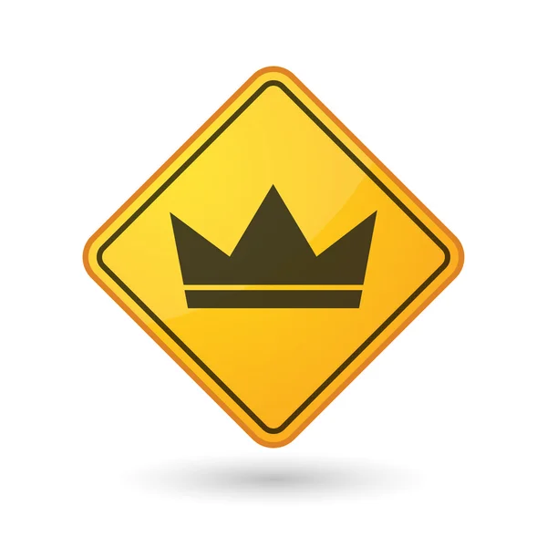 Awareness sign with  a crown — Stock Vector