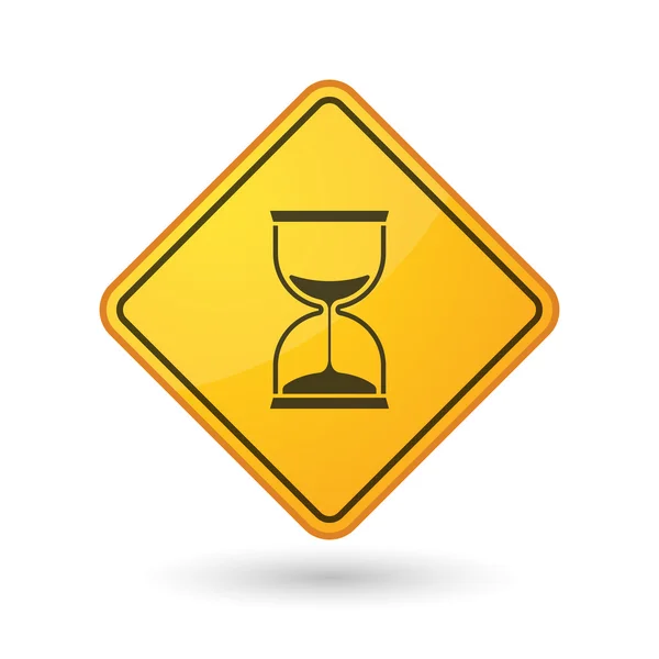 Awareness sign with  a sand clock — Stock Vector