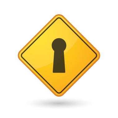 Bilinci işareti bir anahtar deliği ile